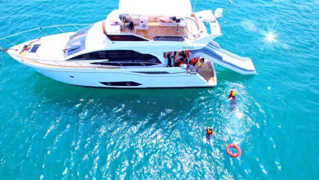 【惠州遊艇包船出海】惠州巽寮灣遊艇會63英尺豪華遊艇包船出海+海上趣玩～+KTV+海釣超盡興