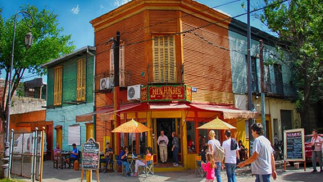 Joining a local family at their eating table in Buenos Aires