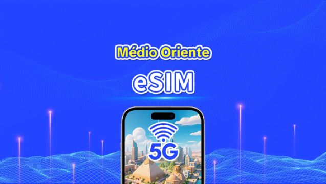 eSIM de vários países do Oriente Médio | 5G/4G | Dados de alta velocidade | 24 horas | 1-30 dias | Código QR
