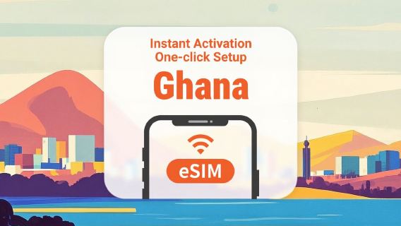 غانا | eSIM | بيانات لمدة 3-30 يومًا | تفعيل سريع بنقرة واحدة | لا حاجة لانتظار الشحن | رمز QR