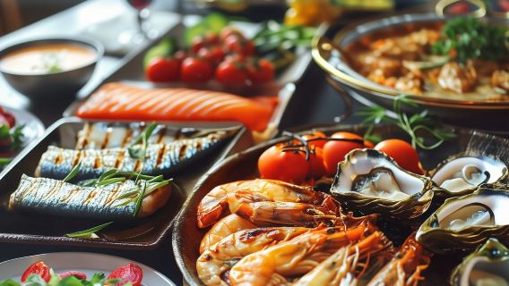 Отель Crowne Plaza Macau: ужин «шведский стол» в ресторане Blue Bay (доступно в пятницу, субботу и воскресенье) (развлечения на Trip.com)