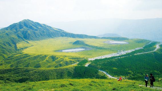 日本熊本縣阿蘇市草千里+阿蘇中嶽火山口+白川水源+高千穗峽