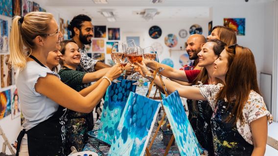 Budapest: Paint and sip experience