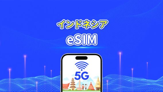 インドネシア eSIM | 5G/4G | 1 日単位 / 総データパッケージ | 1～30 日 | 自然日課金 | QR コード
