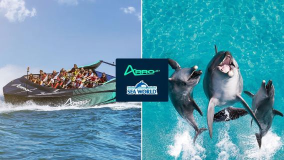 Gold Coast: Jet Boat Ride & Sea World Entry Ticket
