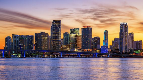 Miami sunset cruise with optional upgrade to Hard Rock Cafe & Sky Wheel