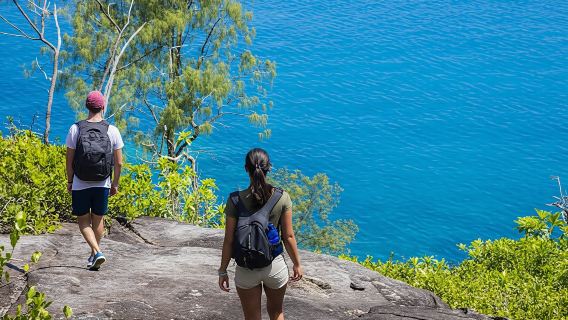 Anse Major and Baie Ternay Marine Park on Odezir catamaran from Mahé