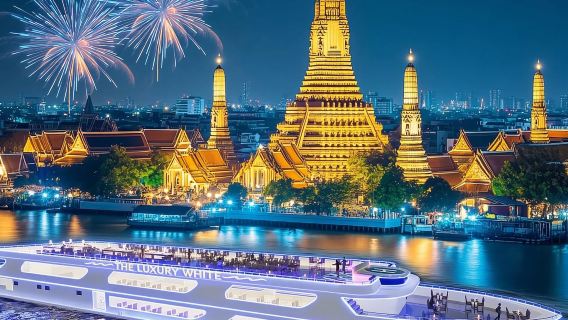 Bangkok: White Orchid Chao Phraya Dinner Cruise free Beer
