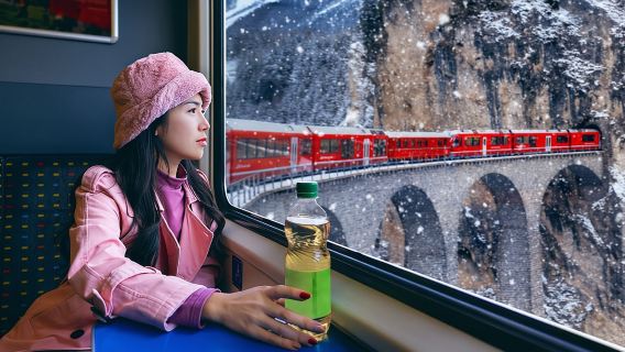 St Moritz & Swiss Alps Day Trip with Bernina Red Train from Milan