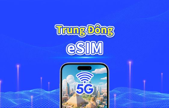 eSIM Trung Đông | Bao gồm UAE / Ả Rập Saudi / Qatar / Bahrain / Kuwait / Ai Cập, v.v. | 1–30 ngày | Tính cước 24 giờ | Mã QR