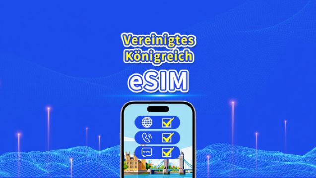 UK 5G eSIM | CTExcel (EE Netzwerk) | Gesamtdaten mit Anrufen & SMS | 7-30 Tage | 24-Stunden-Abrechnung | QR-Code