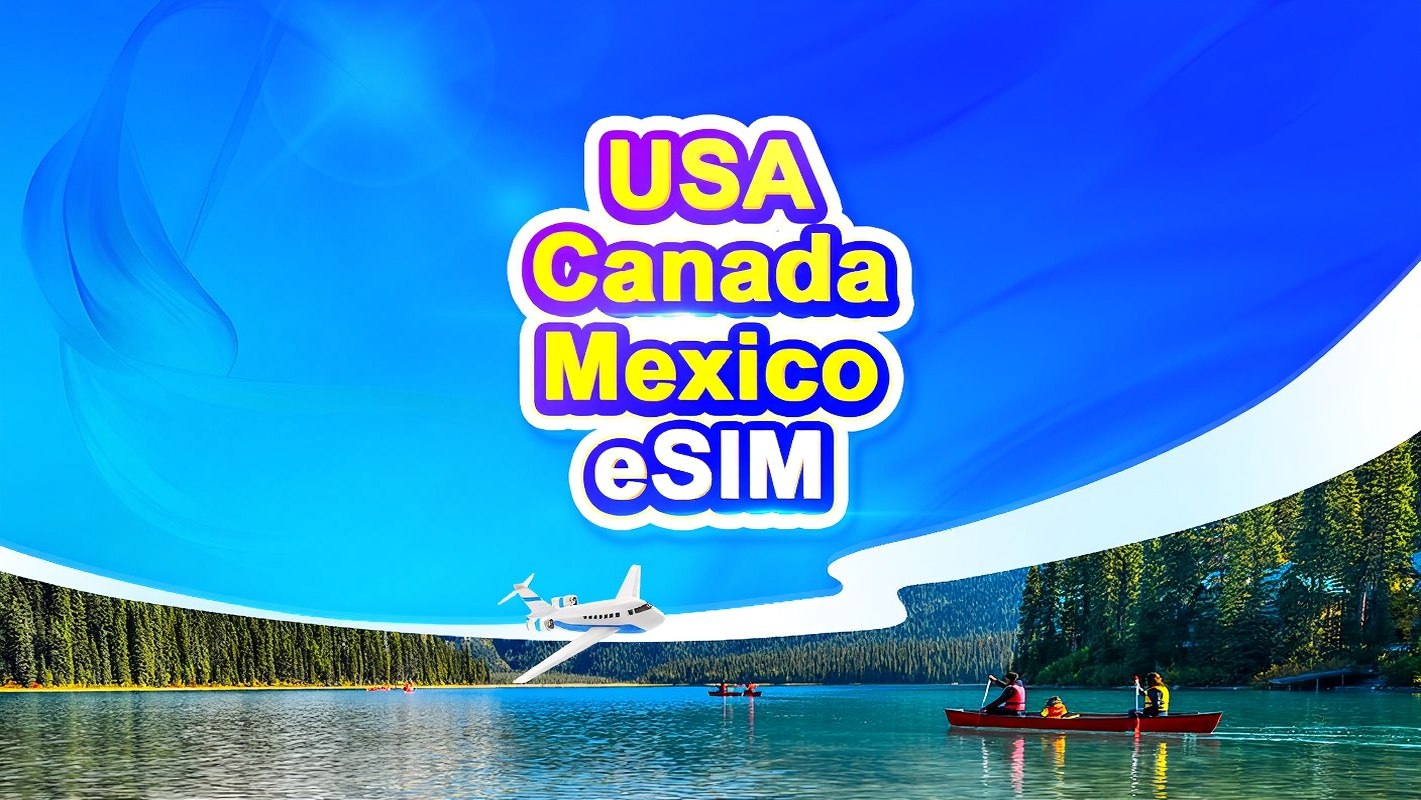USA, Canada, Mexico 5G eSIM | Day Pass/Total Data Package | 1-30 Days | 24-Hour Billing | QR Code