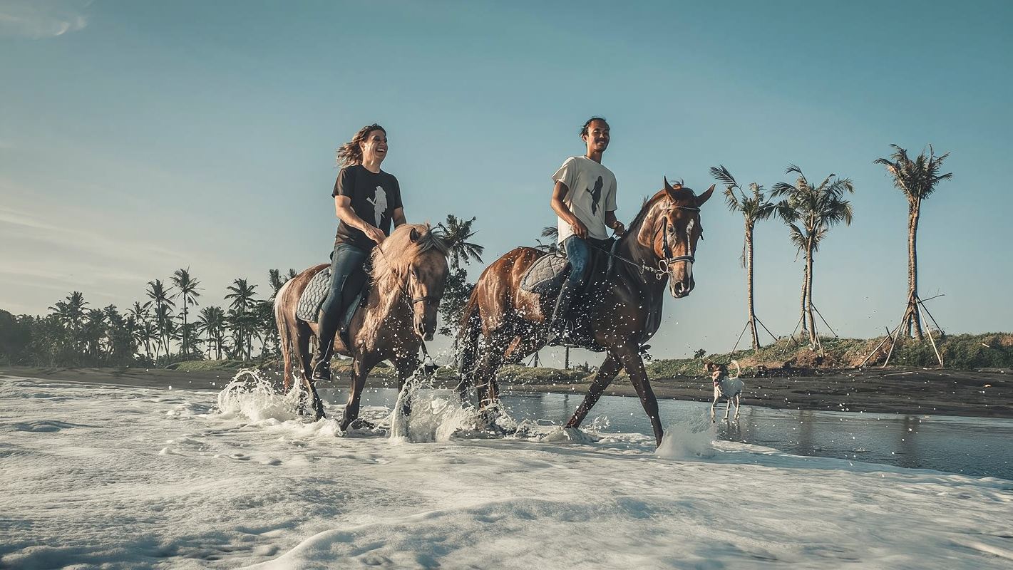 Horseback Riding Experience at Bali's Black Sand Beach - Saba Beach