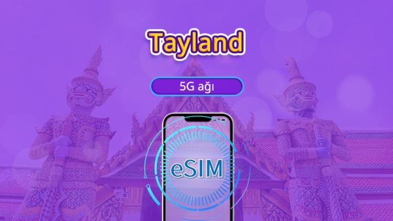 Tayland 5G eSIM | TikTok & ChatGPT'yi destekler | Günlük veri paketi / Toplam veri paketi | 24 saate göre ücretlendirme | 1–30 gün | QR kod