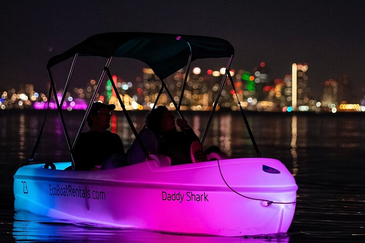 Glow Nightime Pedal Boat Rental in San Diego Bay