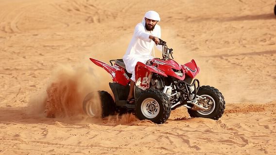 Desert Safari With BBQ Dinner, Quad Bike & Camel Ride, Falcon Pic
