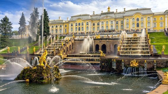 Saint Petersburg Lower Park + Kronstadt + Winter Palace day tour