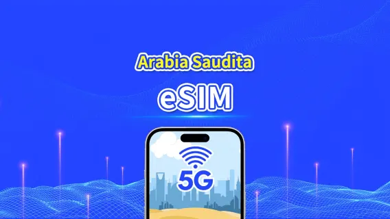 Arabia Saudita 5G eSIM  | Paquete diario/datos totales | Facturación cada 24 horas | 1–60 días | QR Code