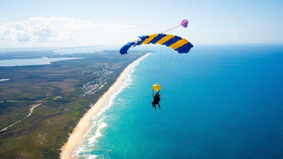 Tur terjun payung di Noosa, Sunshine Coast, Australia [Foto dan video opsional]