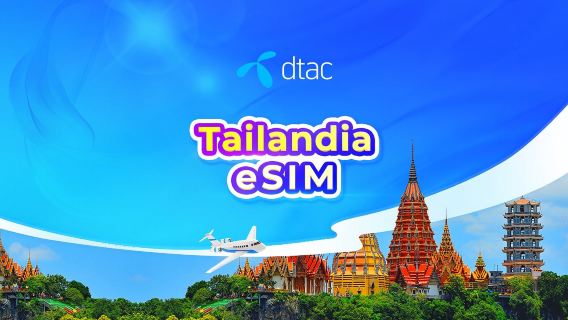 eSIM 5G Dtac Tailandia | Número de teléfono local | Datos ilimitados | Facturación por 24 horas | Código QR