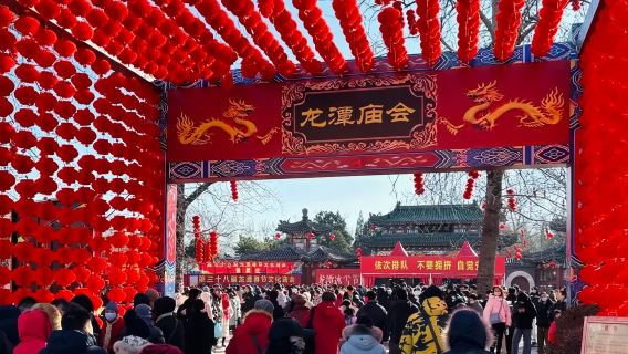 Excursión de un día a la Gran Muralla de Mutianyu en Pekín + Feria del Templo del Dragón de Primavera [Traslado VIP en vehículo privado]