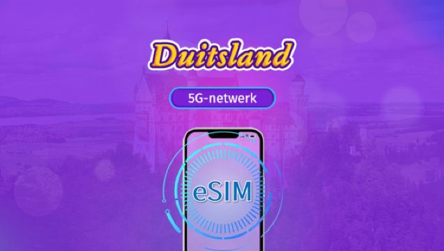 Duitsland 5G eSIM | Ondersteunt TikTok, ChatGPT en andere wereldwijd populaire apps | Dagpas / Totaalpakket | Facturering per kalenderdag | 1–30 dagen | QR-code