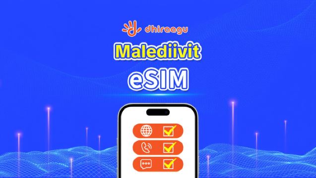 Malediivit Dhiraagu 5G eSIM | Datapaketti | Puhelut + paikallinen numero | Valittavana 10–30 päivää | Luonnollinen päivälaskutus | QR-koodi