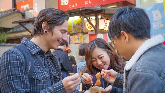 Osaka Local Foodie Walking Tour in Dotonbori and Shinsekai