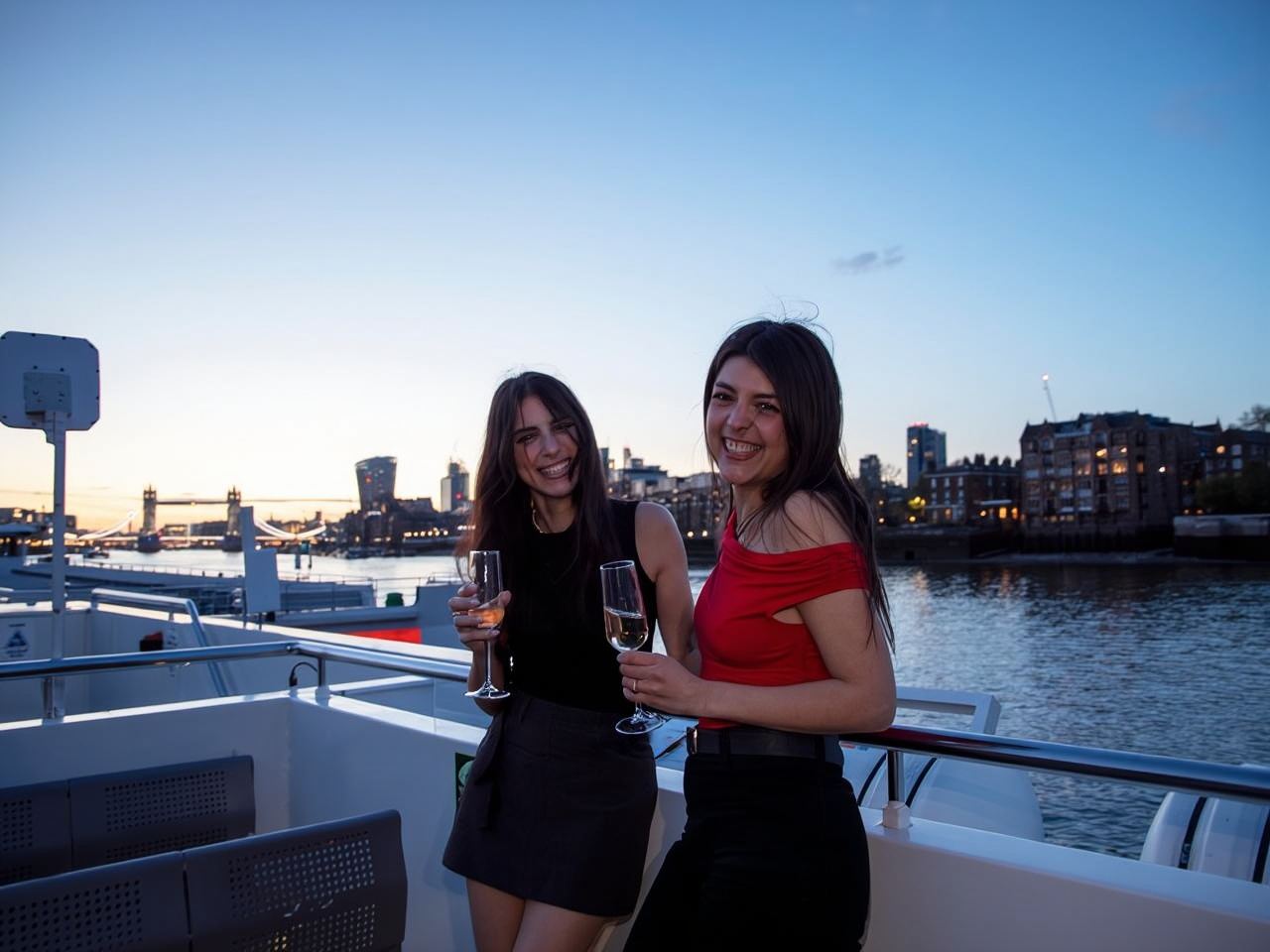 ลอนดอน ประเทศอังกฤษ ตั๋วล่องเรือเที่ยวชมแม่น้ำเทมส์ ตั๋วล่องเรือตอนกลางคืน + ของว่าง + การแสดง