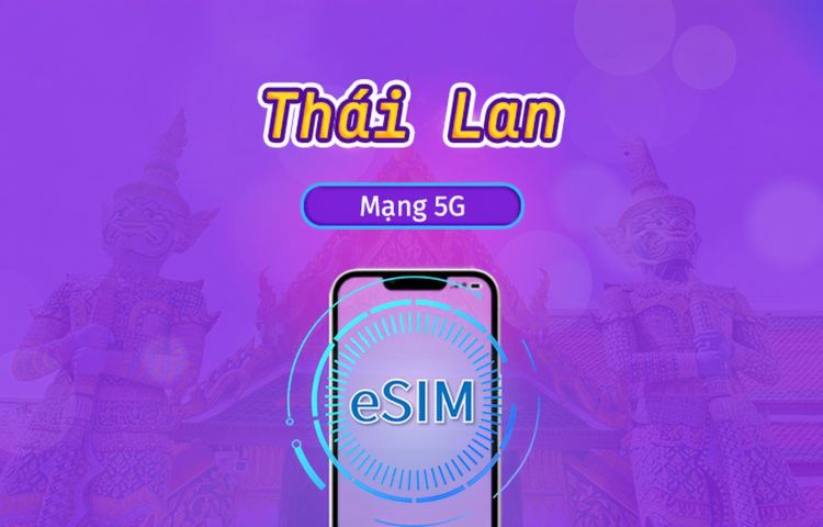 Thái Lan | eSIM 5G | Vé ngày/Gói tổng | Tính phí mỗi 24 giờ | 1-30 ngày | Mã QR