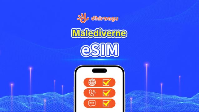 Maldiverne Dhiraagu 5G eSIM | Datapakke | Opkald + lokalt nummer | Valg mellem 10-30 dage | Naturlig dagafregning | QR-kode