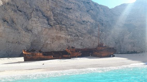 Zakynthos Small Group Tour Shipwreck bay Blue Caves by Land & Sea