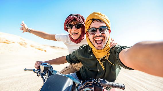 Quad sunset with barbecue and camel riding in Marsa Alam