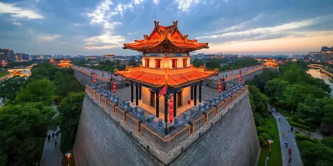 西安小南門+鐘鼓樓廣場+城牆+永興坊+大雁塔北廣場|一日遊