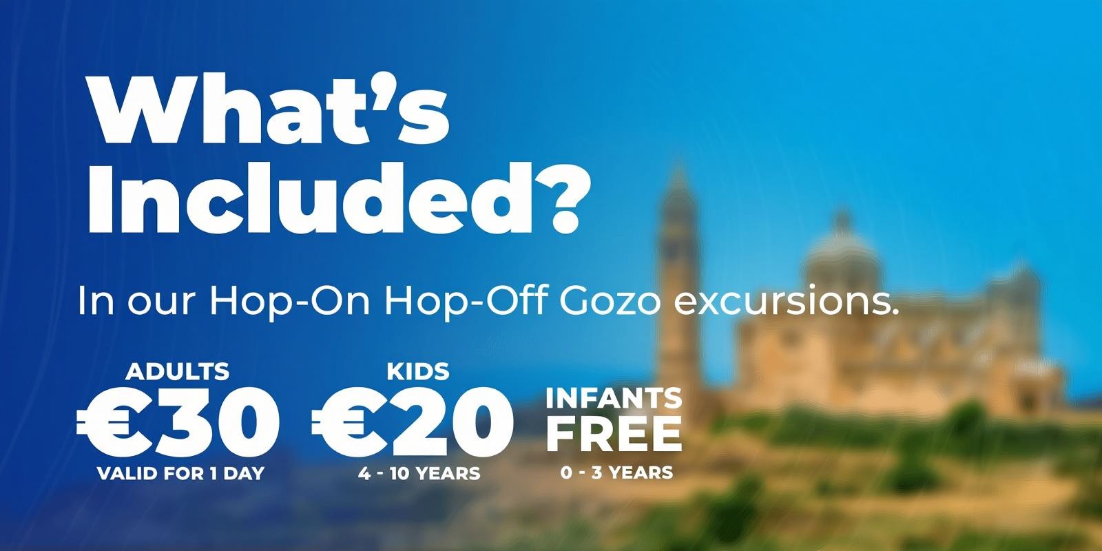 From Valetta: Catamaran Tour with Hop-On, Hop-Off Gozo Tour