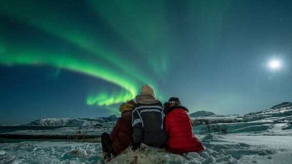 Tromsø: Tour guiado en autobús para ver la aurora boreal