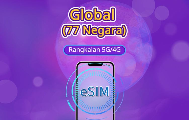 eSIM Global (77 Negara) 5G/4G | Menyokong Google Maps/TikTok/ChatGPT | Pelan Data | Bil 24 Jam | 1–7 Hari | Kod QR