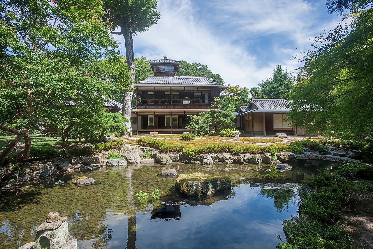 Museo della casa della famiglia Mitsui con biglietto d'ingresso il tè verde