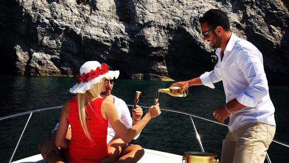 Private full day tour by boat along Positano and Amalfi