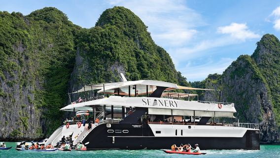 Luxury Boat to James Bond Islands with Lunch and Sunset Dinner