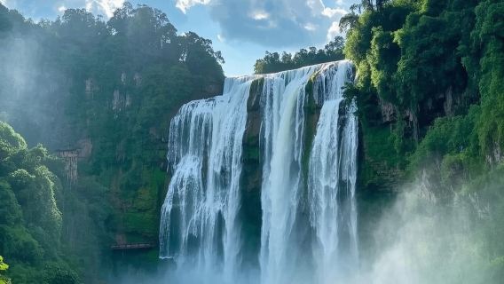 Aller-retour depuis Guiyang : Cascade Huangguoshu + Longgong | Excursion à la journée Voiture avec chauffeur (bilingue chinois et anglais) #