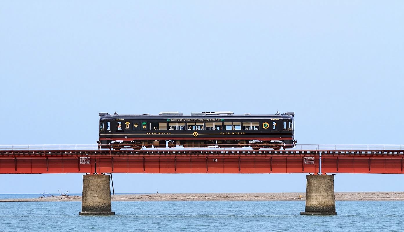Tagesausflug zur Yura-Flussbrücke, Amanohashidate und den Bootshäusern von Ine in Japan | Der Zug über dem Meer aus "Chihiros Reise ins Zauberland"