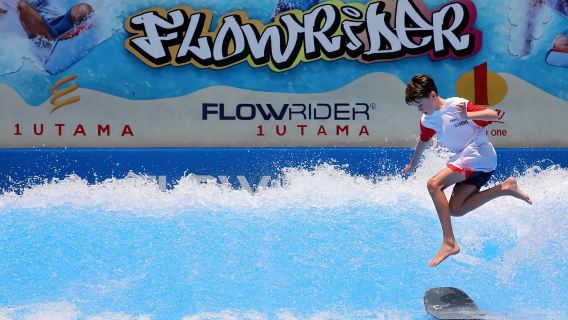 FlowRider surfing experience at Kuala Lumpur's 1 Utama Shopping Centre
