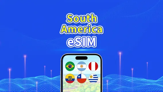 eSIM Amerika Selatan | 5G/4G | Paket Data Harian/Total | 1–30 hari | Penagihan 24 Jam | Kode QR
