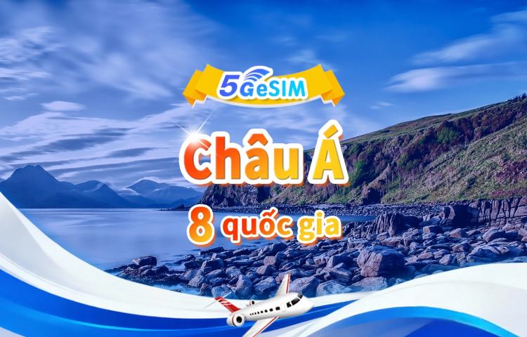 eSIM 5G/4G tại 8 quốc gia châu Á | Hỗ trợ đa mạng, hỗ trợ tất cả các ứng dụng AI & TikTok | 500MB/ngày - tổng cộng 50GB | 1-30 ngày | Thanh toán 24 giờ | Mã QR