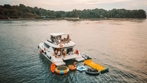 Singapore Yacht Charter (Luxury Monohull/Catamaran) with Professional Fishing, BBQ, Water Activities, Sunset Cruise, Aerial Photography, and Southern Islands Tour