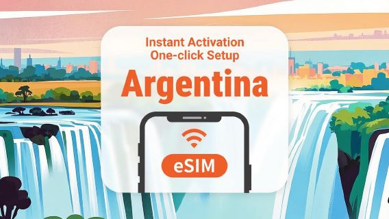 الأرجنتين | eSIM | بيانات لمدة 3-30 يومًا | تفعيل سريع بنقرة واحدة | لا حاجة لانتظار الشحن | رمز QR
