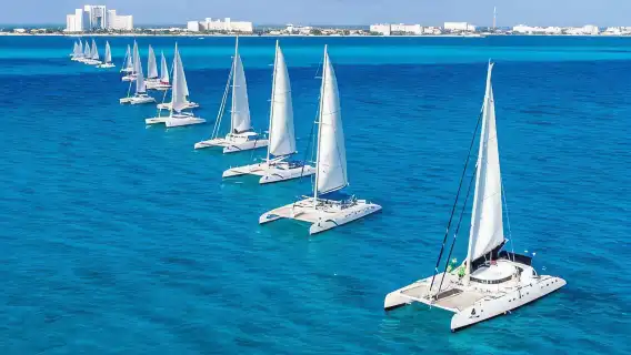 Isla Mujeres adventure by Catamaran. Snorkel, open bar and lunch