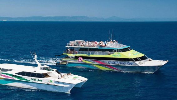 ทัวร์ 1 วันเกาะกรีนและเกาะเอเมรัลด์ แนวปะการังเกรตแบร์ริเออร์รีฟ แคนส์ [2 เกาะ | เลือกอุปกรณ์ดำน้ำตื้นหรือเรือท้องกระจก]