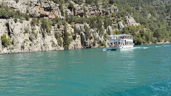 Antalya/Side: Tour in barca di un giorno intero al Green Canyon con pranzo